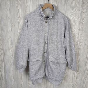 Vintage Be in the Current Seen Men’s One Size Oversized Grey Cardigan Sweater